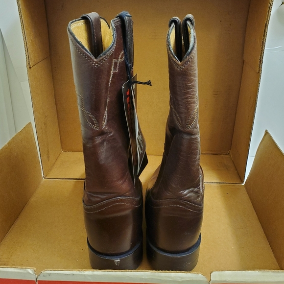New with tags and box rare vintage real leather Justin boots size 7 D - Picture 6 of 12